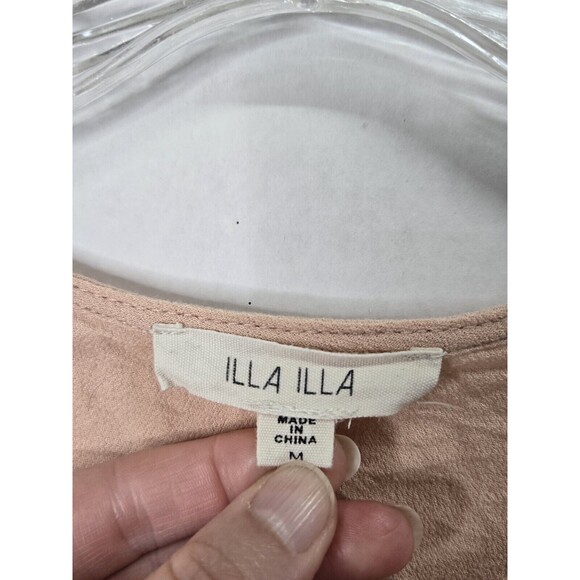 ILLA ILLA Womens Long Sleeve Blouse Peach Color Size Medium - Picture 4 of 7